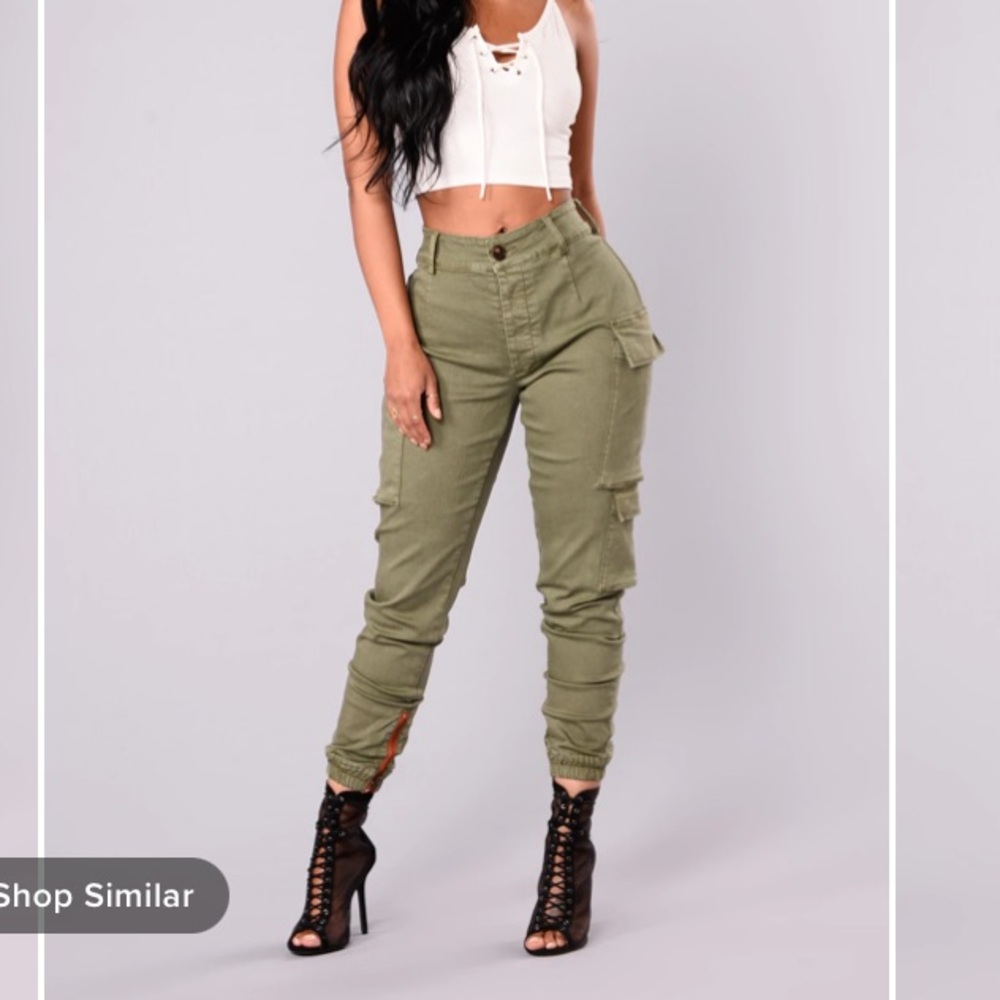 Green cargo pants